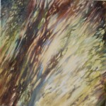 Árnyék (2019, olaj, vászon, homok, 90x90cm)