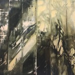 Üveg mögött II. (2018, olaj, vászon, 120x200cm)